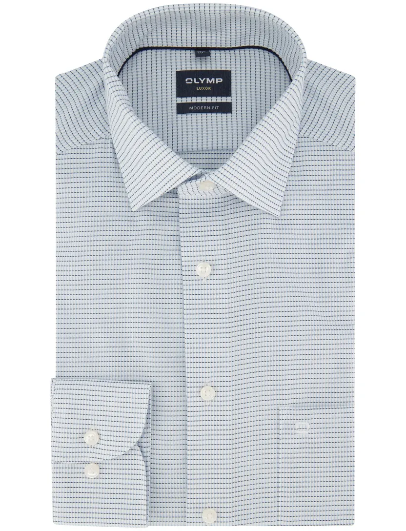 OLYMP Luxor shirt lichtblauw dessin Modern Fit