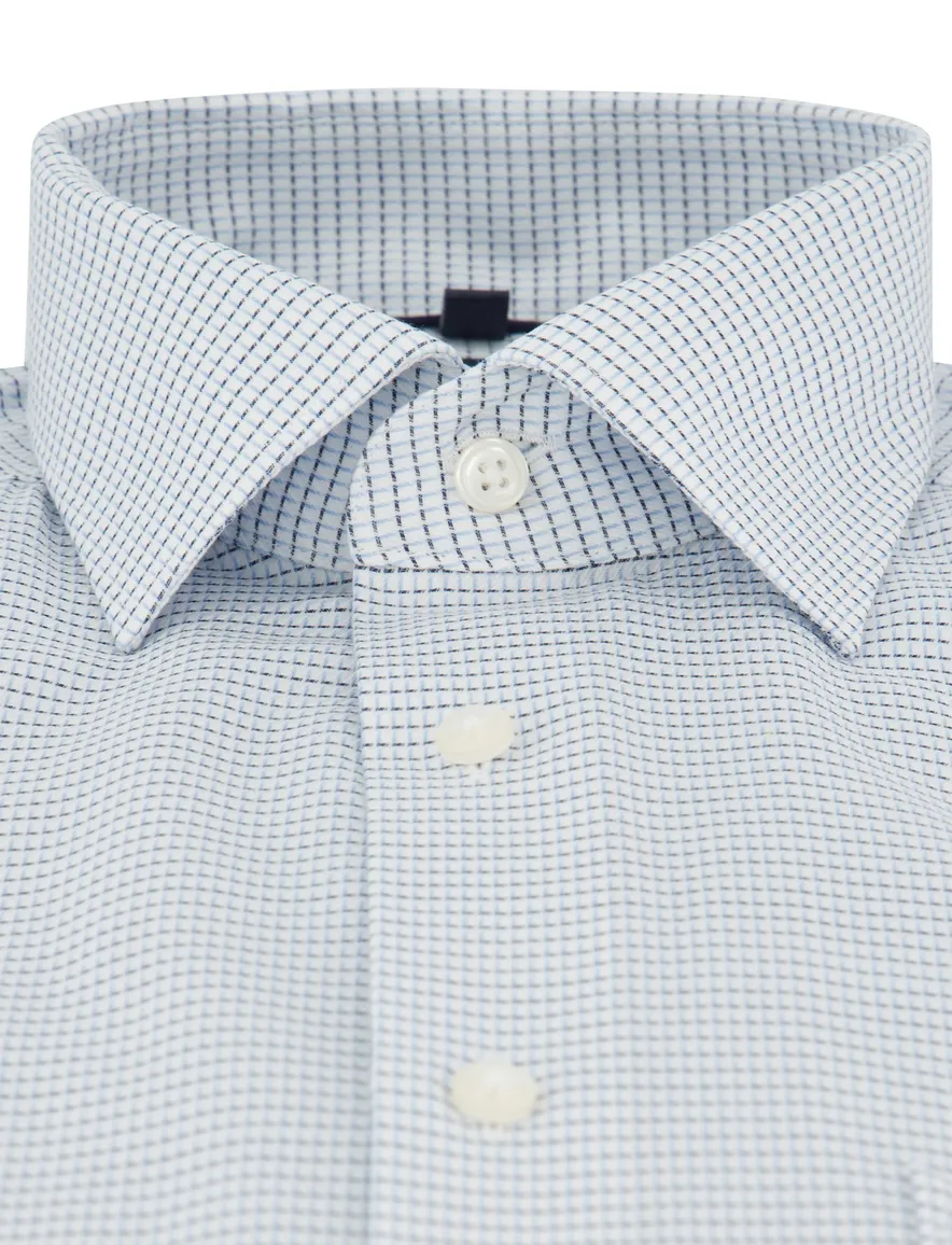 Lichtblauw print overhemd OLYMP Luxor Modern Fit