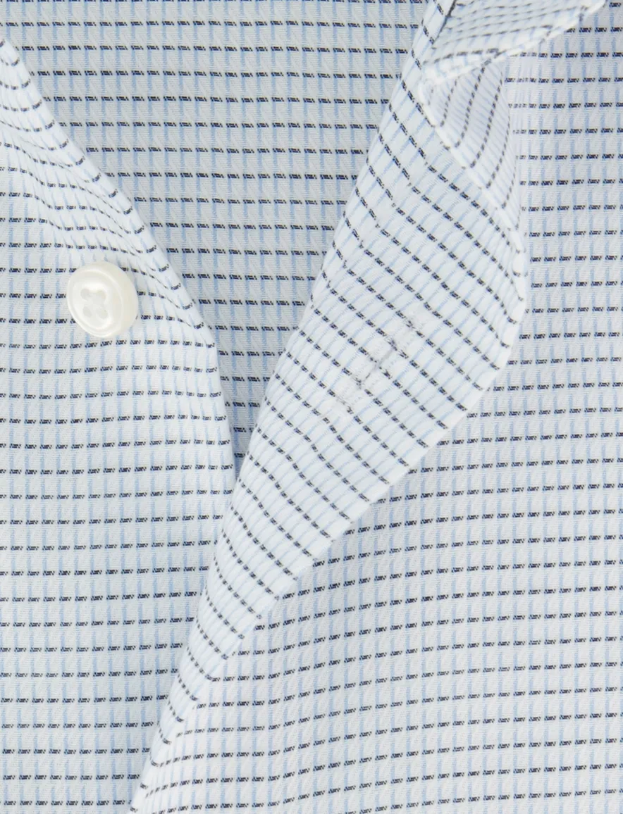 Lichtblauw print overhemd OLYMP Luxor Modern Fit
