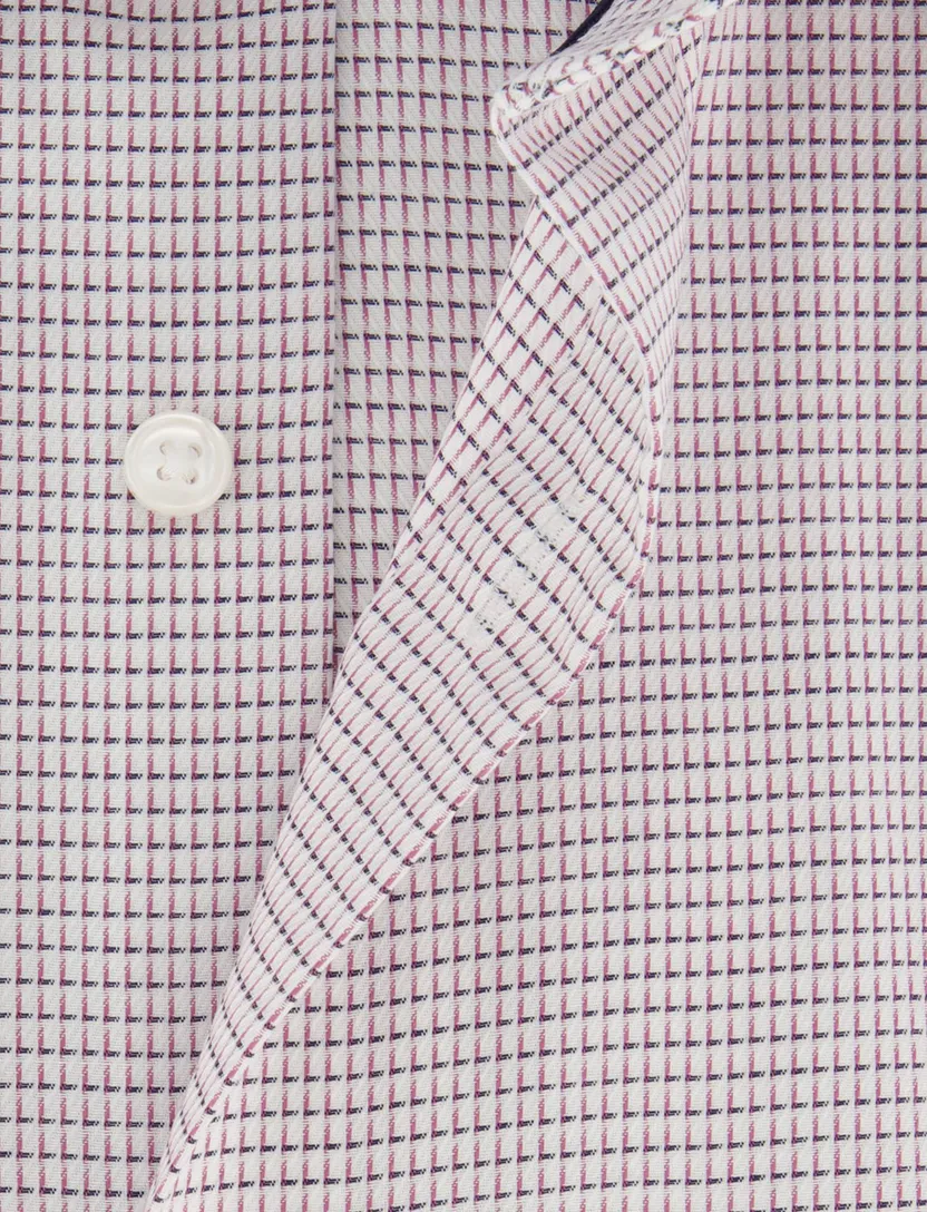 Modern fit Olymp overhemd rood semi-wide collar 100% katoen