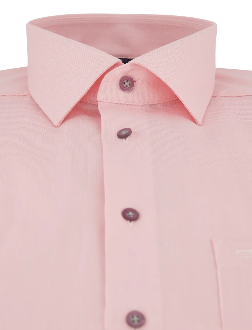 Roze Olymp overhemd semi wide spread boord