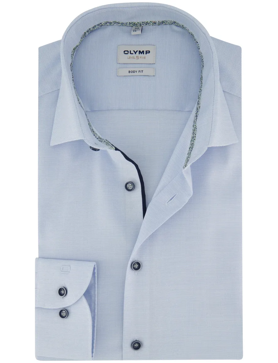 Olymp overhemd body fit blauw ml7
