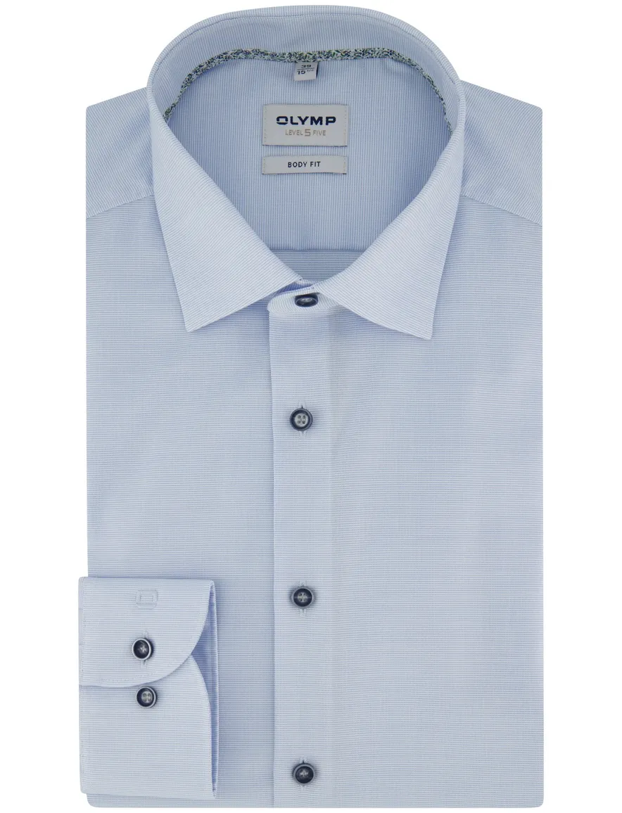 Olymp overhemd body fit blauw ml7