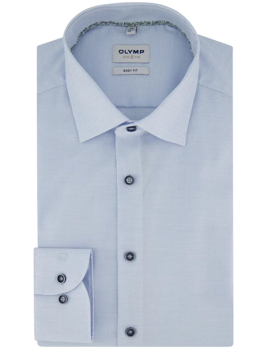 Olymp overhemd body fit blauw ml7