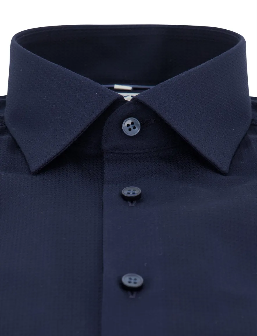 OLYMP Body Fit Overhemd donkerblauw mouwlengte 7