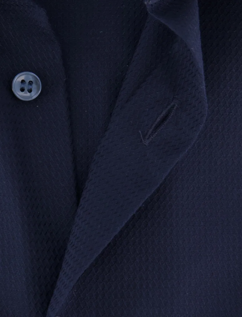 Navy overhemd mouwlengte 7 OLYMP Level Five slanke fit stretch