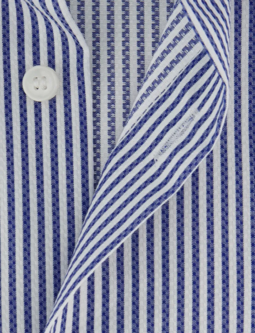 Overhemd OLYMP Body fit blauw mouwlengte 7