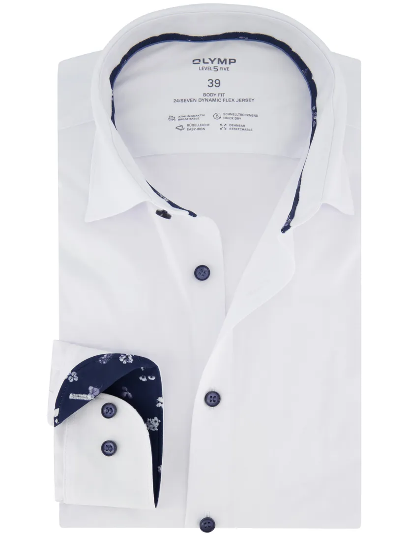 Overhemd OLYMP Body fit wit mouwlengte 7