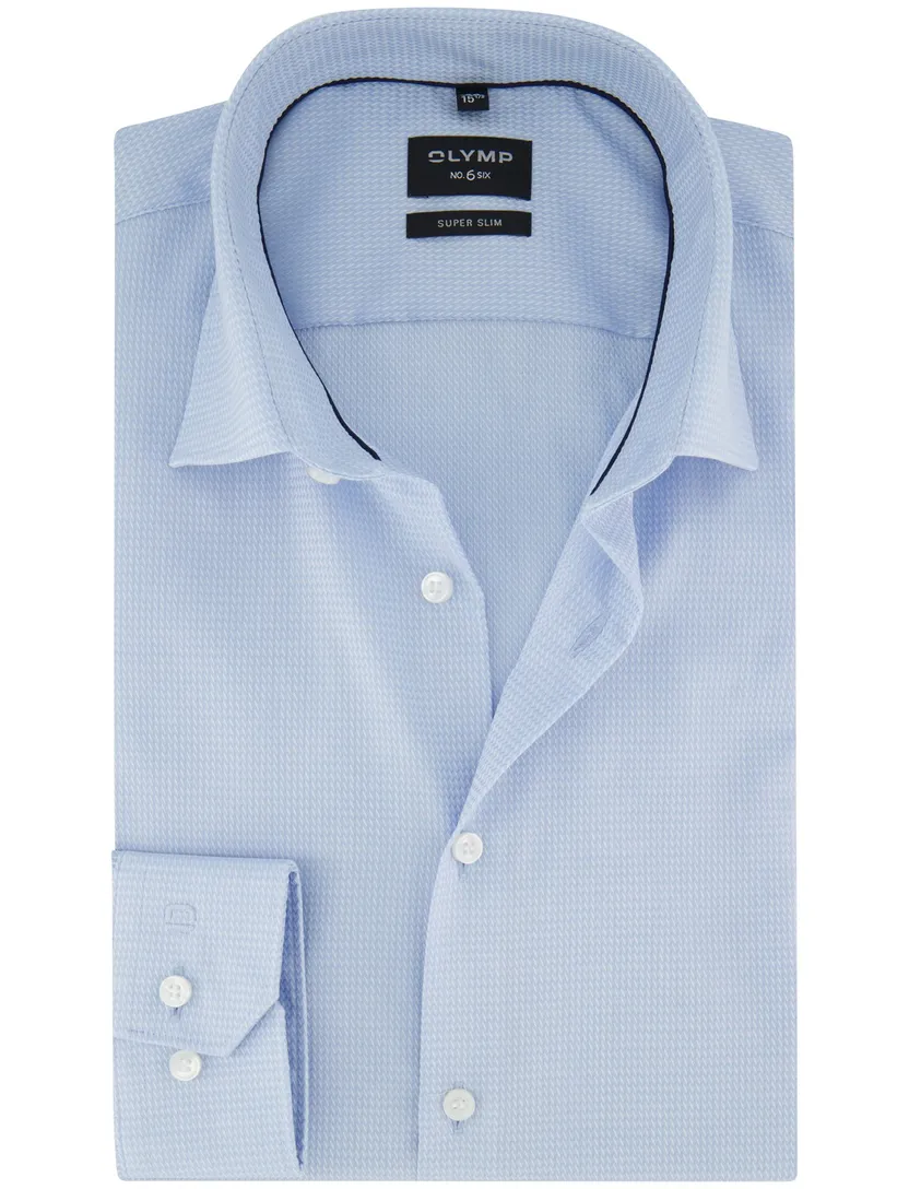 Overhemd super slim fit lichtblauw mouwlengte 7