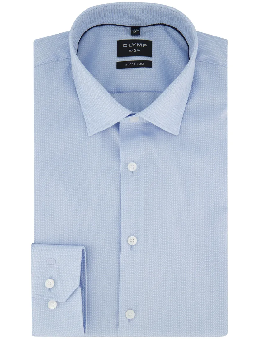 Overhemd super slim fit lichtblauw mouwlengte 7