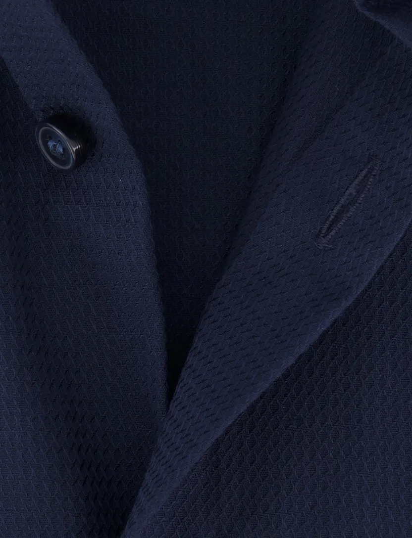 Overhemd super slim fit mouwlengte 7 donkerblauw