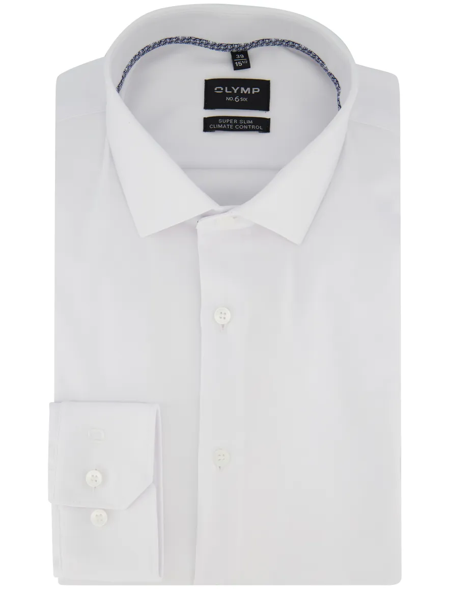 Wit OLYMP super slim fit overhemd mouwlengte 7