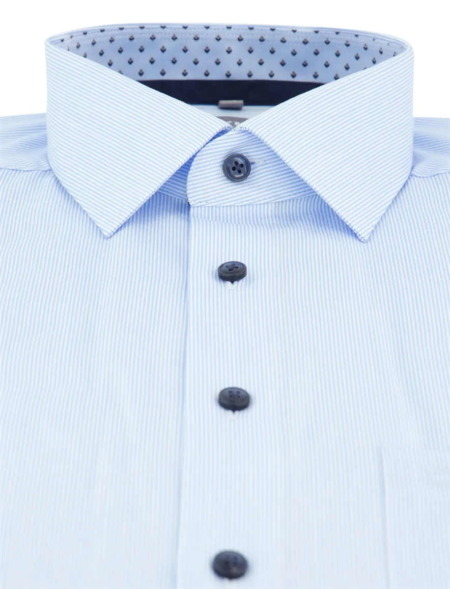 Overhemd OLYMP Comfort Fit lichtblauw streepje