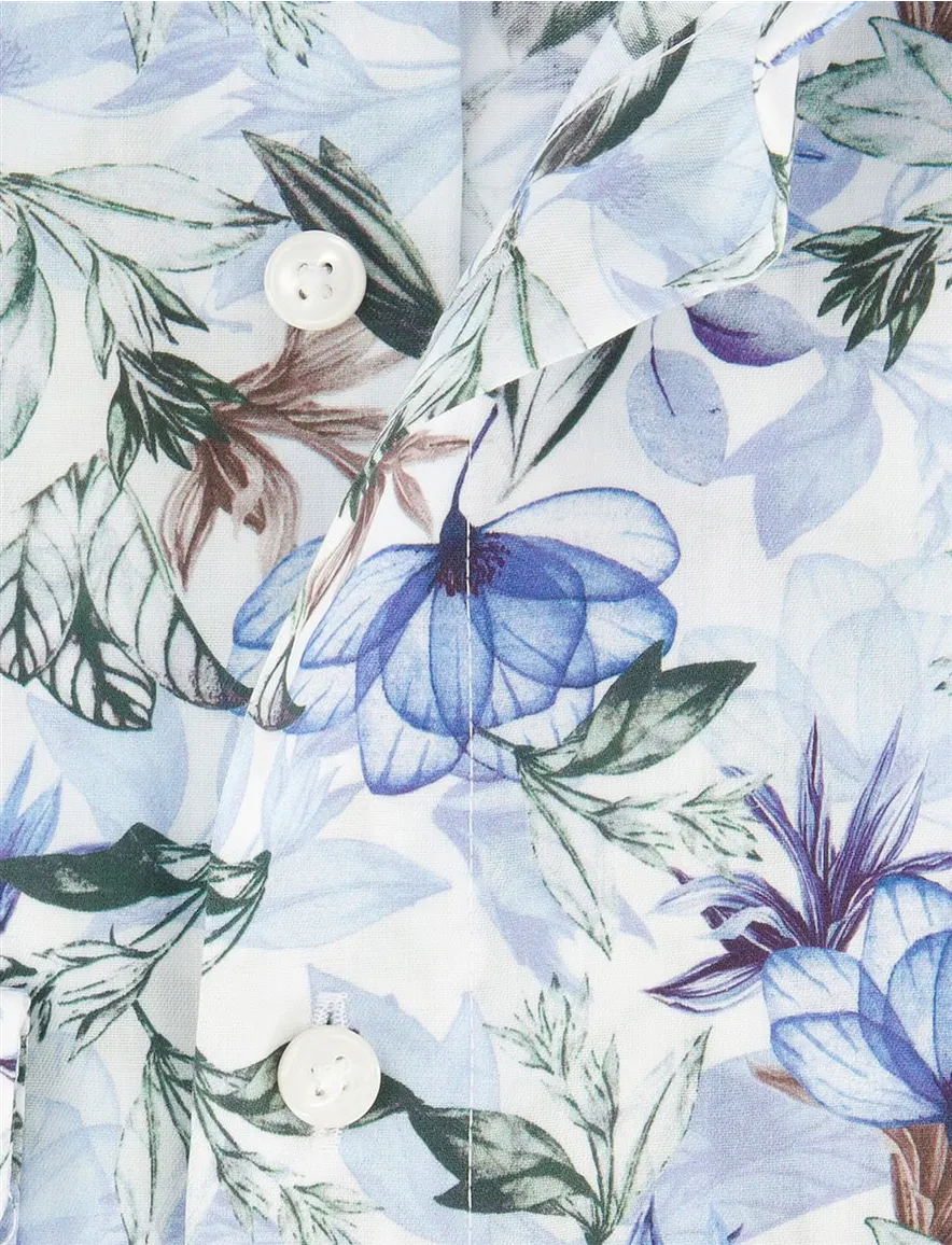 Olymp overhemd bloemenprint Comfort Fit Luxor