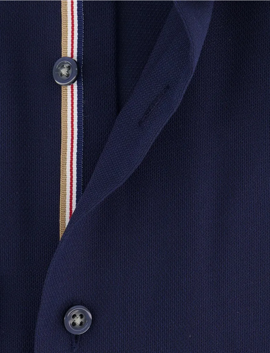 OLYMP Modern Fit overhemd donkerblauw mouwlengte 7