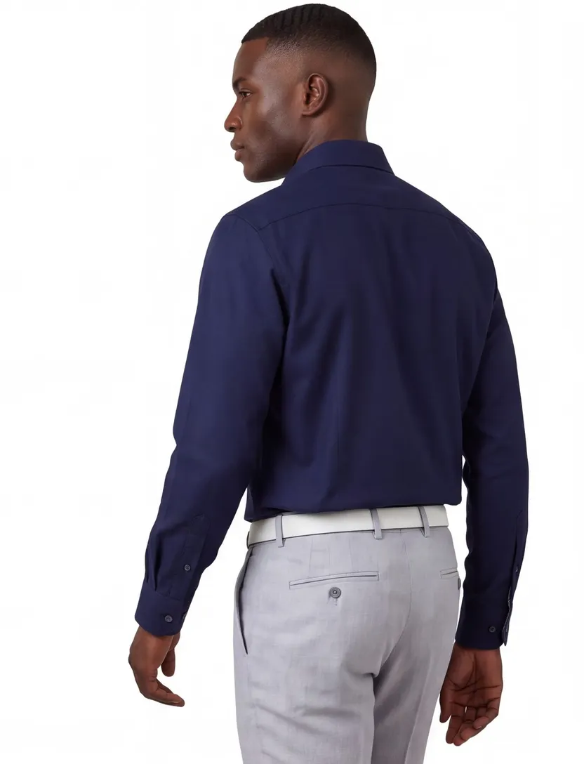 Donkerblauw overhemd OLYMP Modern Fit strijkvrij