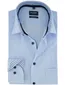 Overhemd blauw gestreept Oiymp Luxor Modern fit mouwlengte 7