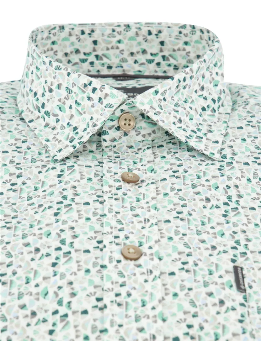 Groene print Casa Moda Casual Fit overhemd