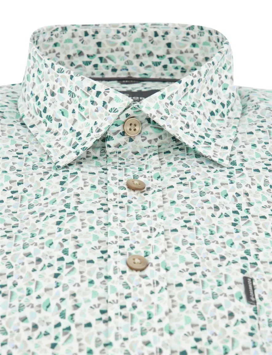 Overhemd Casa Moda Casual Fit groen geprint