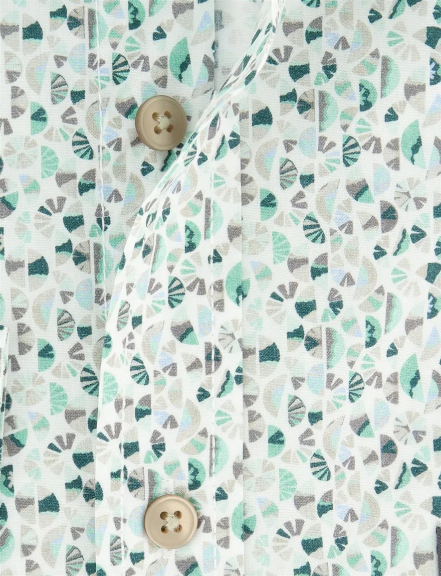 Overhemd Casa Moda Casual Fit groen geprint