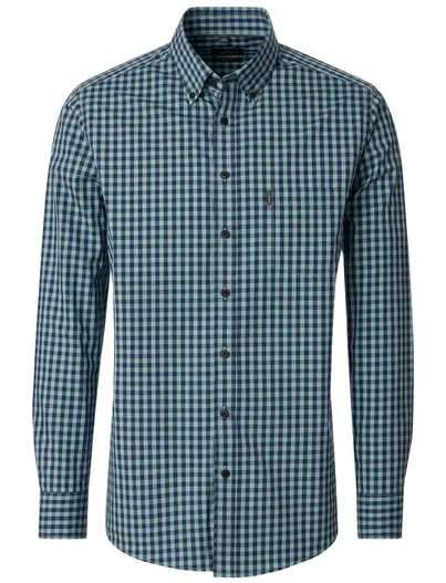 Casa Moda Casa Moda Casual Fit overhemd blauw navy geruit