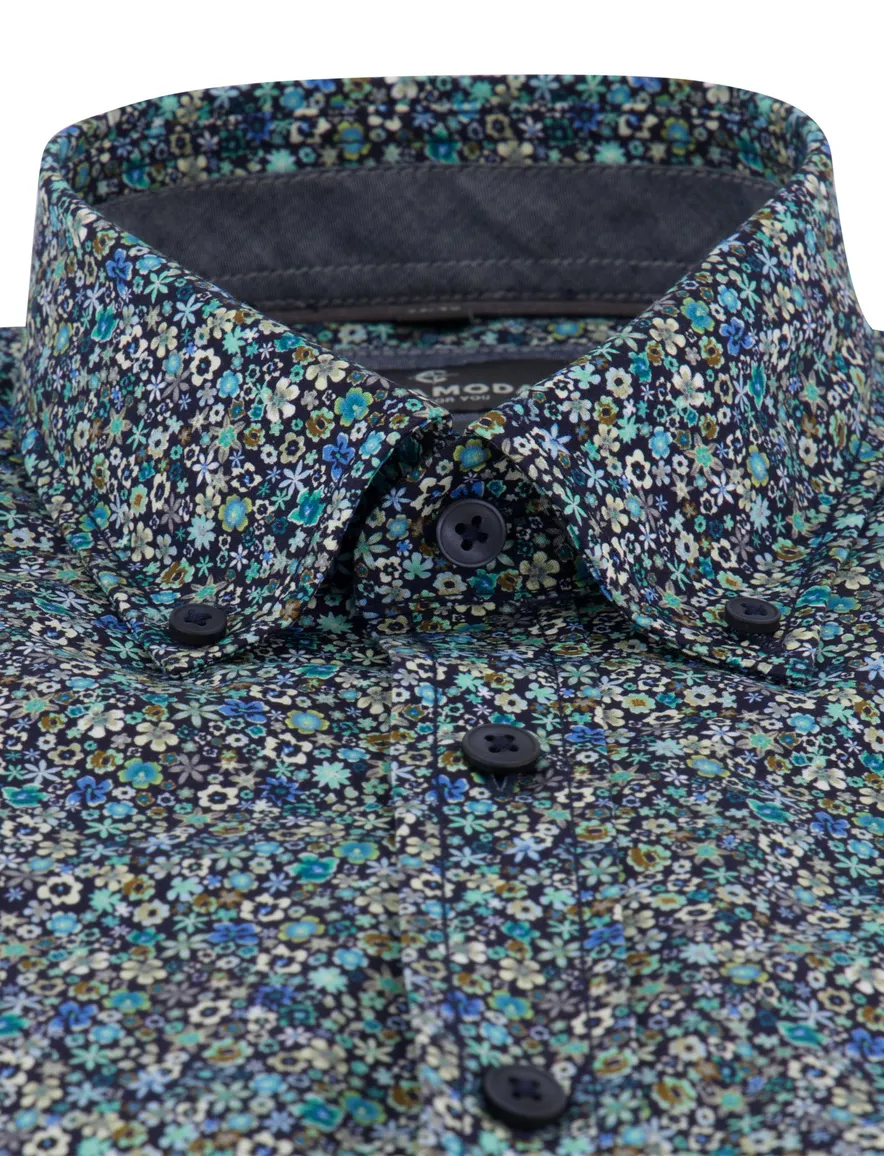Casa Moda overhemd Casual fit geprint button down boord