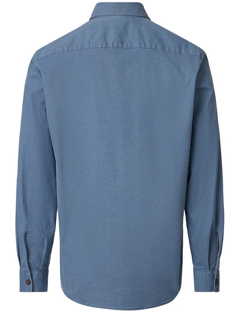 Casa Moda Casual Fit overshirt blauw wijde fit katoen