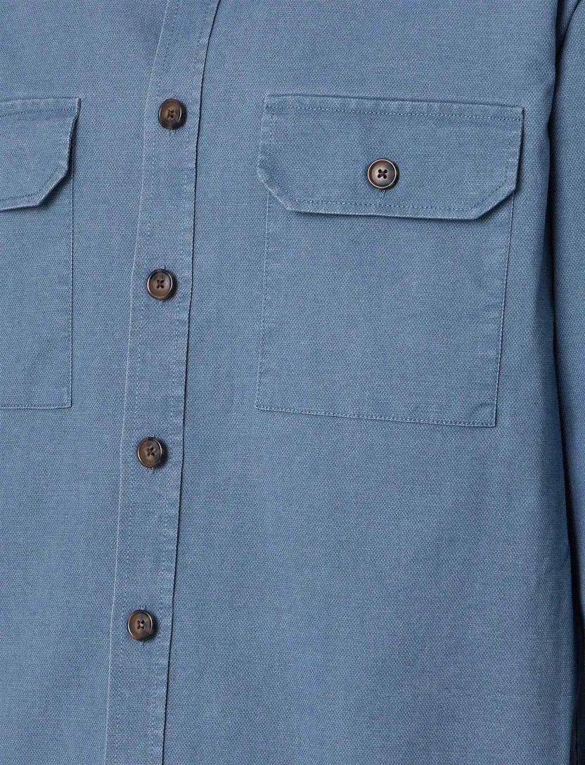 Casa Moda Casual Fit overshirt blauw wijde fit katoen