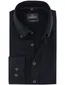 Zwart overhemd casual fit Casa Moda wit omlijnde knopen button-down collar
