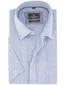 Blauw Overhemd Casa Moda Casual fit linnen korte mouw