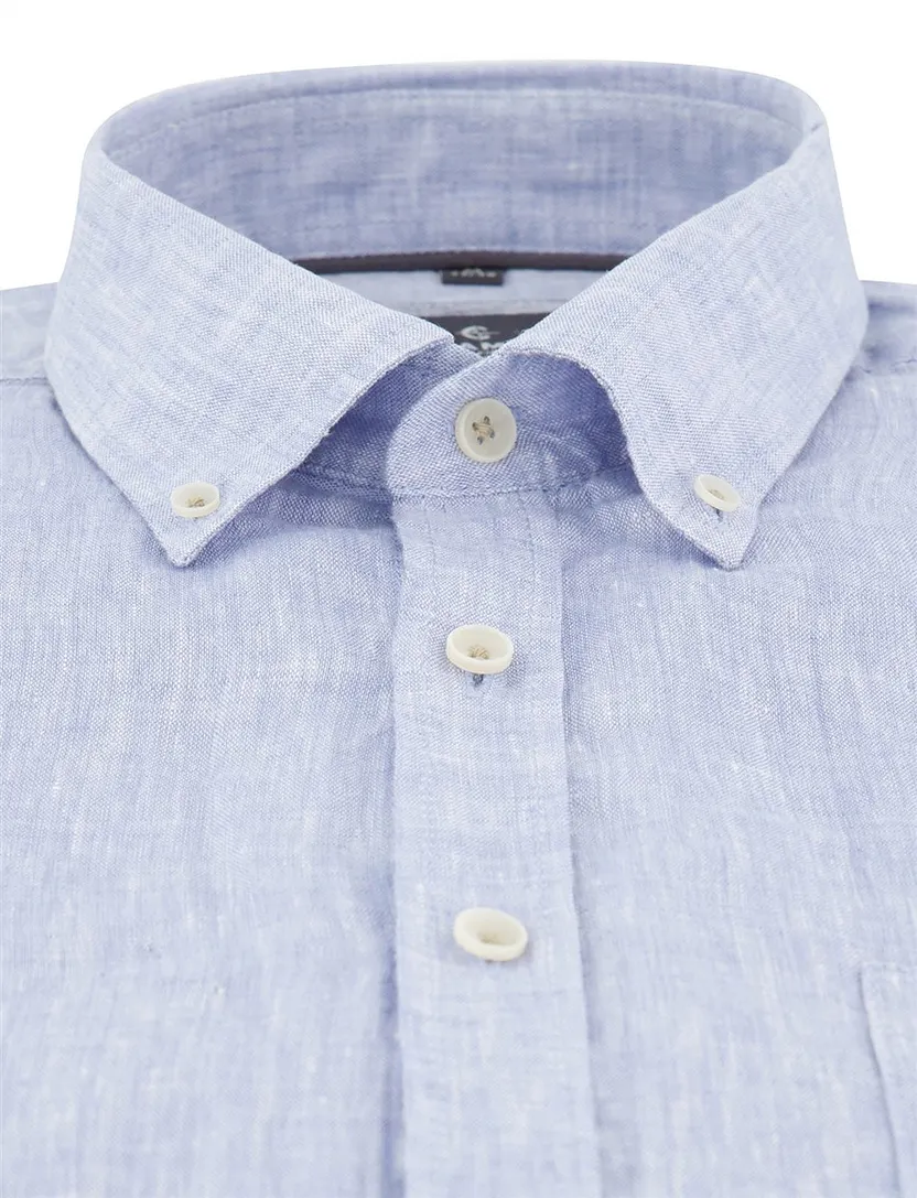 casual overhemd korte mouw Casa Moda Casual Fit lichtblauw
