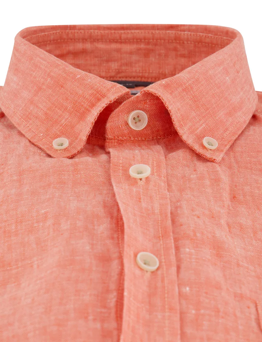 Overhemd Casa Moda oranje wijde fit borstzak