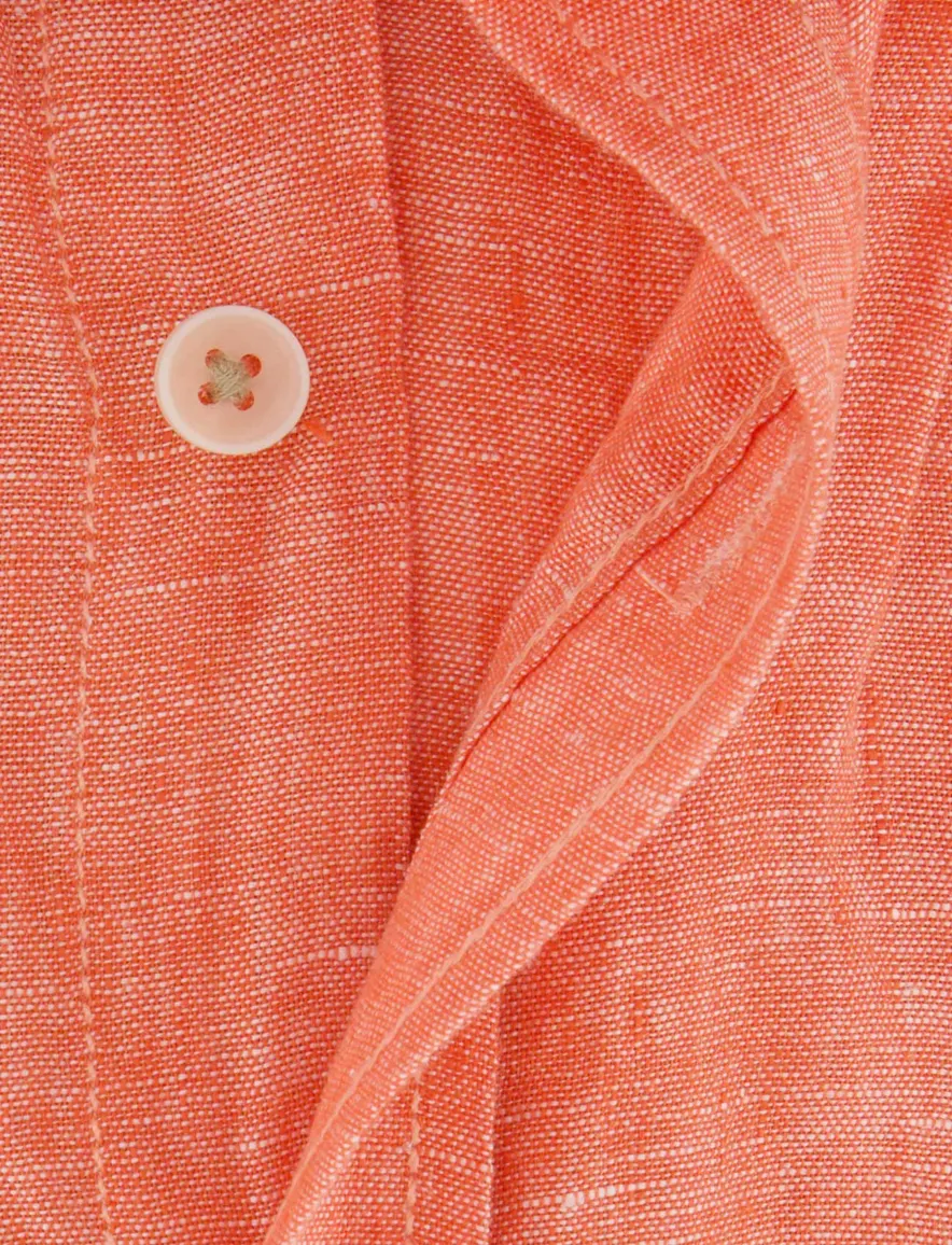 Oranje overhemd Casa Moda Casual fit korte mouw