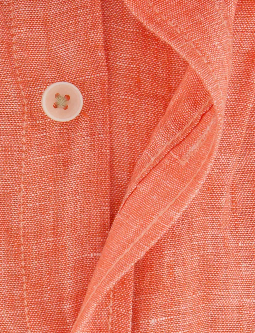 Overhemd Casa Moda oranje wijde fit borstzak