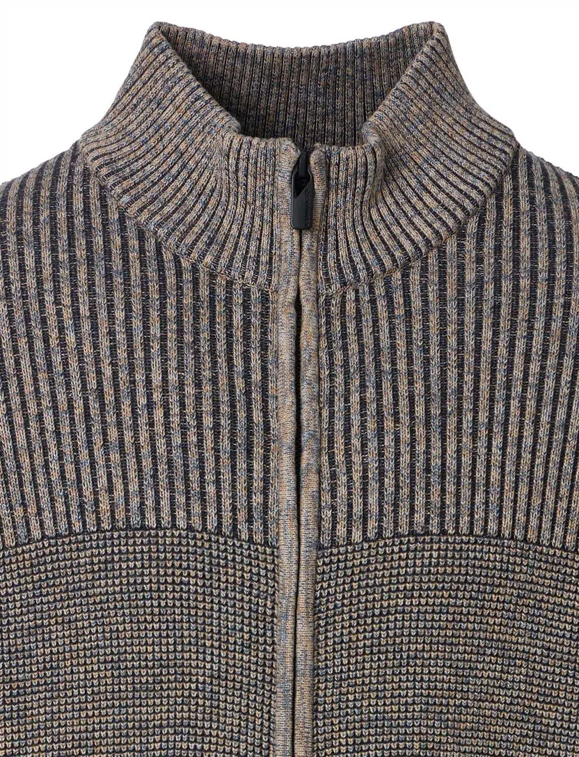 Vest Casa Moda bruin gemeleerd gebreid