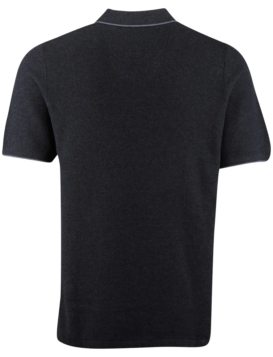 Grijs poloshirt Casa Moda structuur 3 knoops
