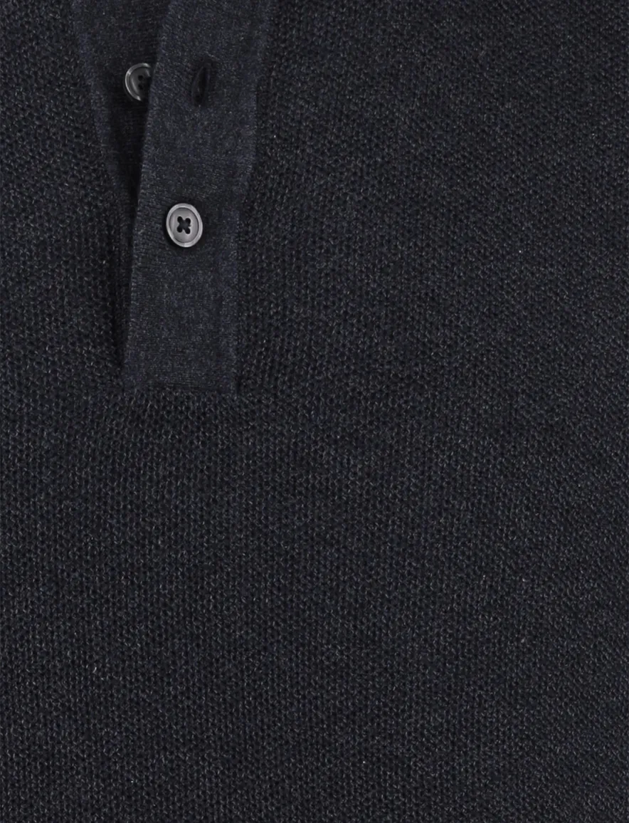 Grijs poloshirt Casa Moda structuur 3 knoops
