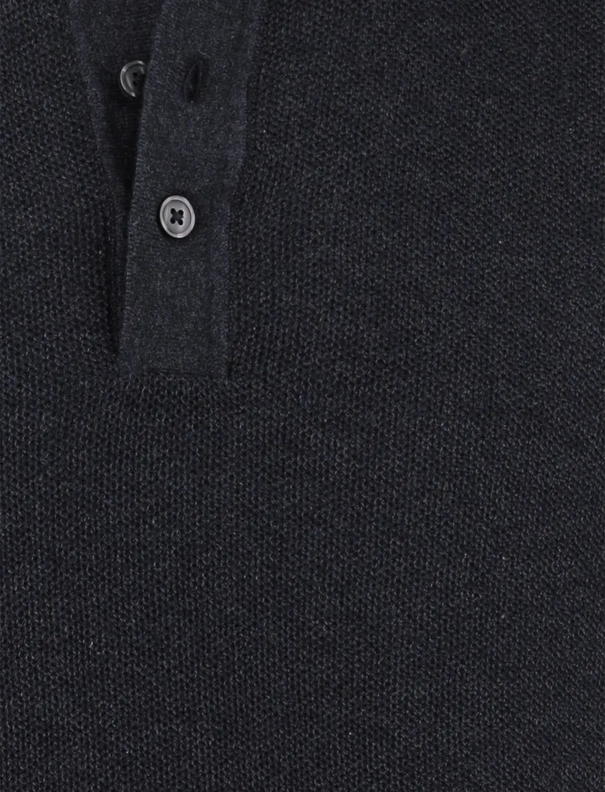 Grijs poloshirt Casa Moda structuur 3 knoops