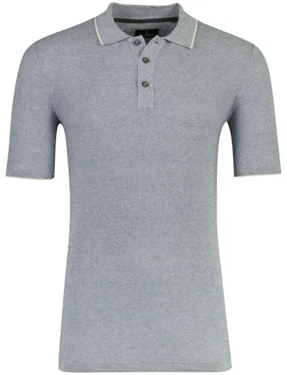 Casa Moda Casa Moda gebreide polo blauw 3 knoops sluiting