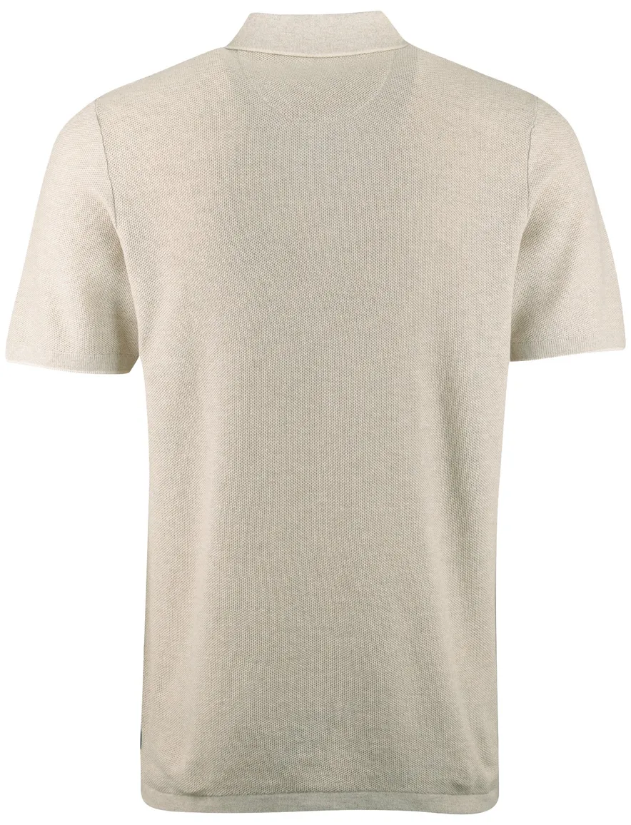 Beige poloshirt Casa Moda structuur 3 knoops