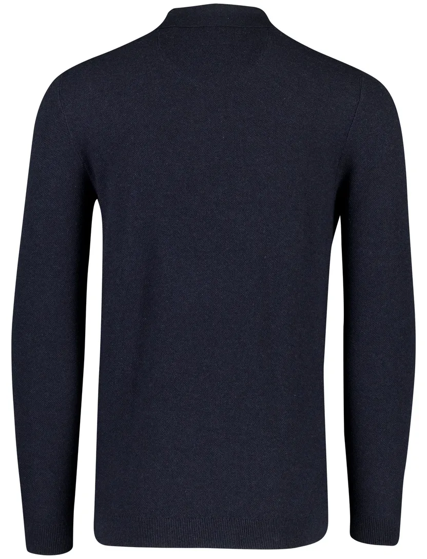 Poloshirt Casa Moda donkerblauw normale fit 3 knoops