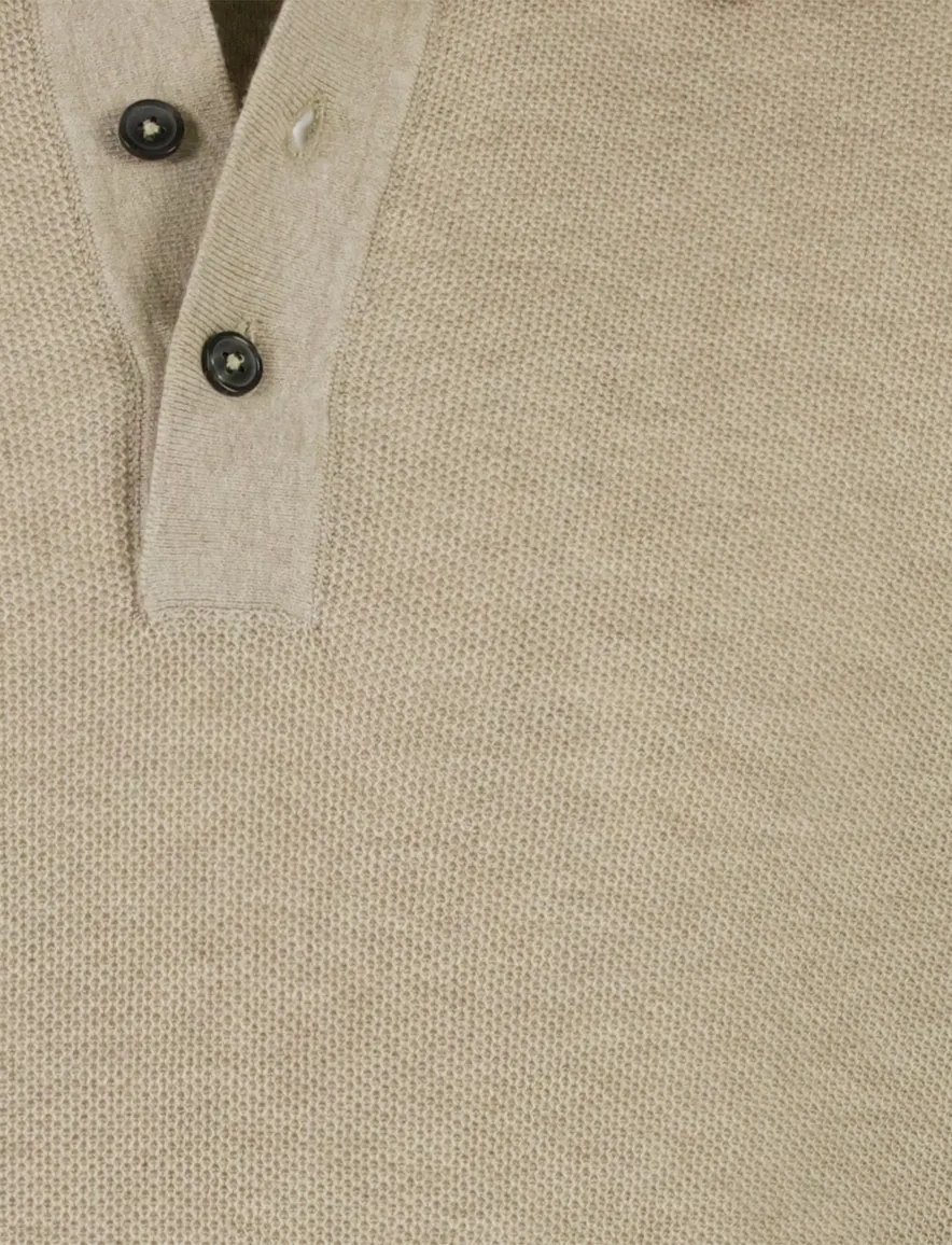 Beige poloshirt Casa Moda 3 knopen normale fit