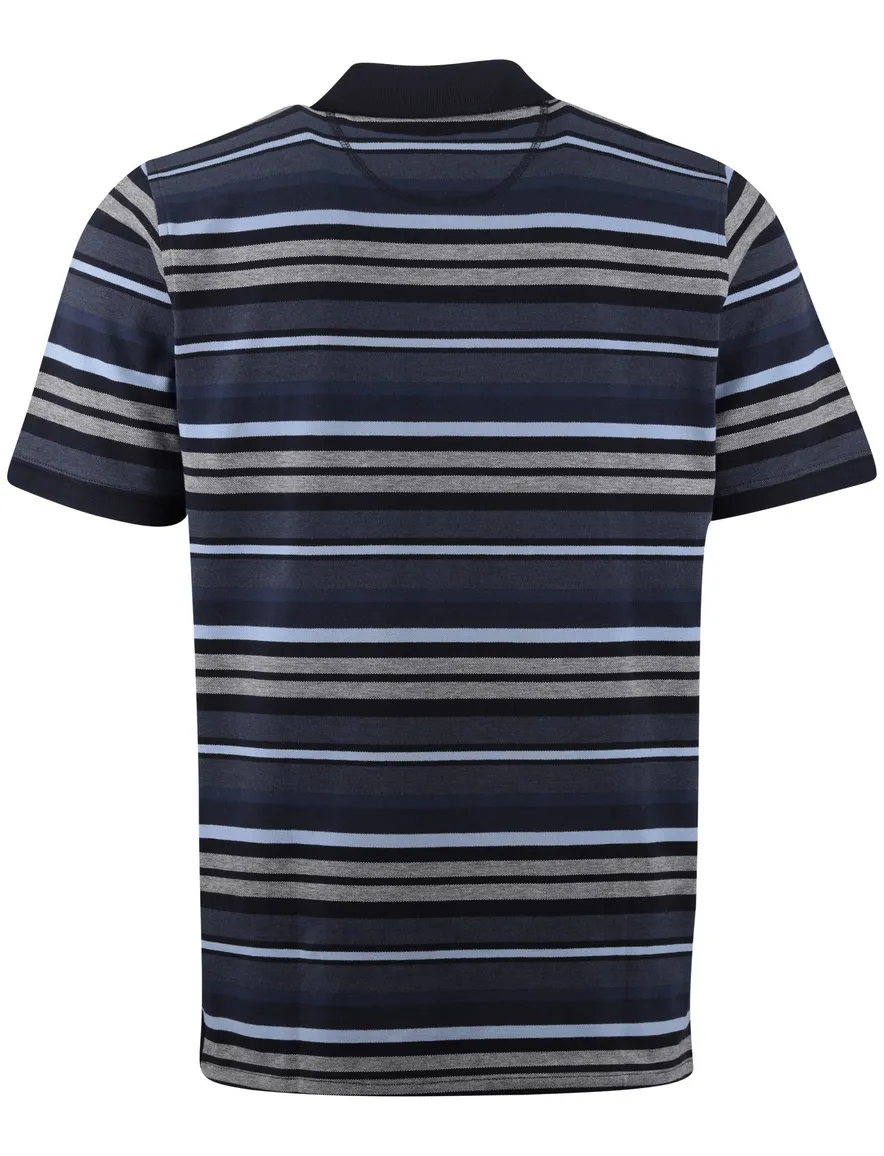Blauw gestreept poloshirt Casa Moda 2 knoops