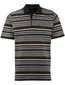 Grijs poloshirt Casa Moda met gele strepen 2 knoops