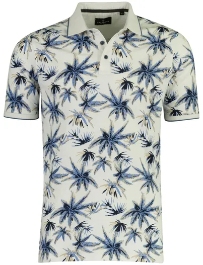 Casa Moda Poloshirt Casa Moda wit pique wijde fit