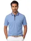polo blauw Casa Moda korte mouw 3-knoops met borstzak