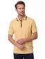 polo geel Casa Moda korte mouw 3-knoops met borstzak