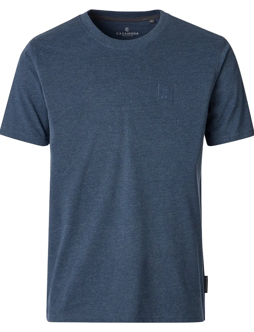 t-shirt blauw korte mouw Casa Moda ronde hals