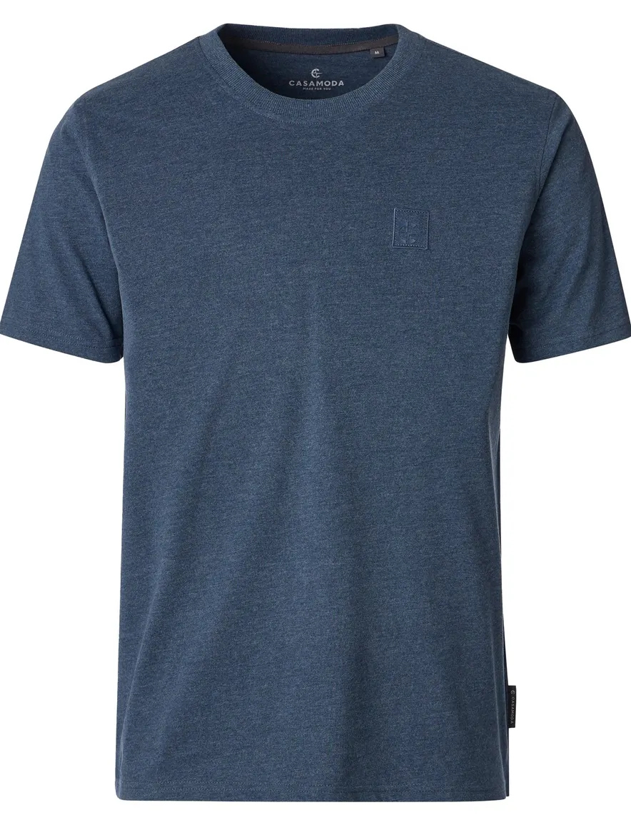 t-shirt blauw korte mouw Casa Moda ronde hals