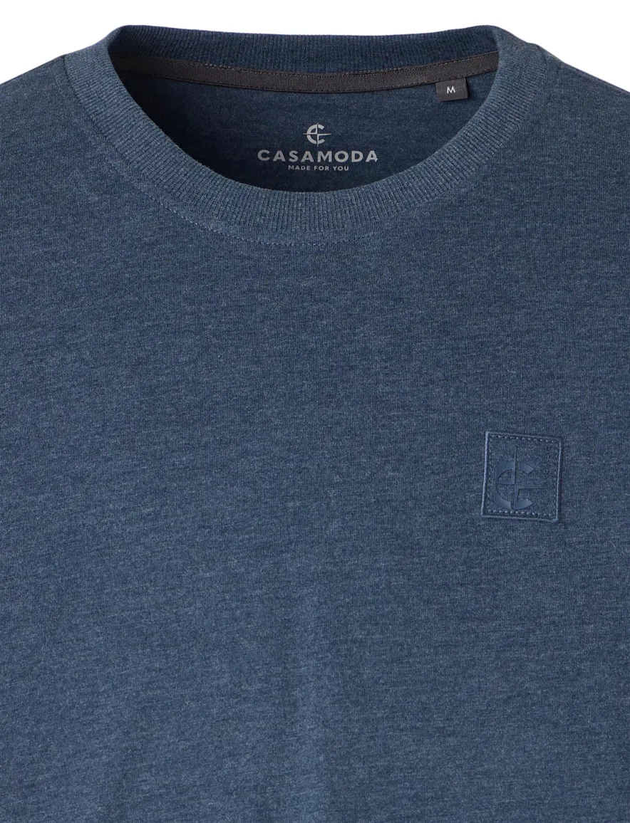 t-shirt blauw korte mouw Casa Moda ronde hals